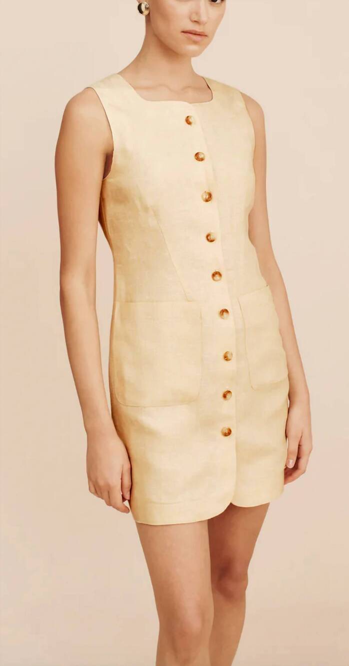 NEW POSSE emma button down dress in dusty citron